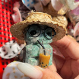 Multi-material Carved Crystal Famer Glass Buddy Small Statues Wholesale