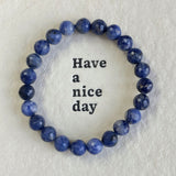Faced Blue Sodalite Bracelet 8mm Wholesale
