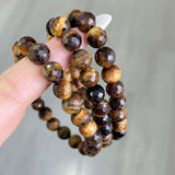 Faced Tiger Eye Bracelet 8mm Wholesale