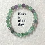 Faced Fluorite Bracelet 8mm Wholesale