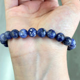 Faced Blue Sodalite Bracelet 8mm Wholesale