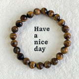 Faced Tiger Eye Bracelet 8mm Wholesale