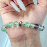 Faced Fluorite Bracelet 8mm Wholesale