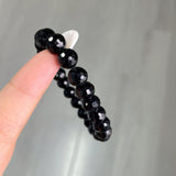 Facet Black Obsidian Bracelet 8mm Wholesale