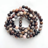 Facet Petrified Wood Bracelet 8mm Wholesale