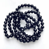 Facet Black Obsidian Bracelet 8mm Wholesale