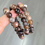 Facet Petrified Wood Bracelet 8mm Wholesale