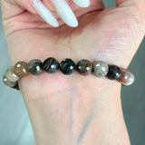 Facet Petrified Wood Bracelet 8mm Wholesale
