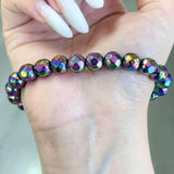 5PCS Facet Aura Hematite Bracelet Crystal Wholesale
