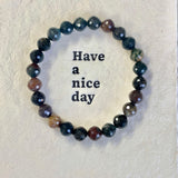 Facet Ocean Jasper Bracelet 8mm Wholesale
