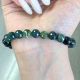 Facet Moss Agate Bracelet 8mm Wholesale