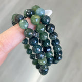 Facet Moss Agate Bracelet 8mm Wholesale