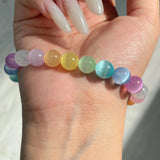 8mm Aura Selenite Crystal Bracelet Wholesale