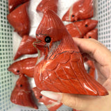 1PC Natural Red Jasper Humming Bird Crystal Carving