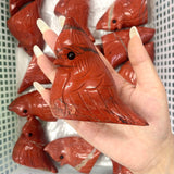 1PC Natural Red Jasper Humming Bird Crystal Carving