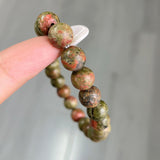 5Pcs 8mm Unakite Crystal Bracelet Wholesale