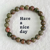 5Pcs 8mm Unakite Crystal Bracelet Wholesale