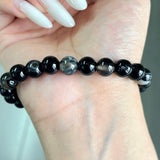 5Pcs 8mm Black Onyx Crystal Bracelet Wholesale