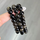 5Pcs 8mm Golden Obsidian Crystal Bracelet Wholesale