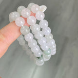 5Pcs 8mm Light Green Jade Crystal Bracelet Wholesale