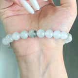 5Pcs 8mm Light Green Jade Crystal Bracelet Wholesale