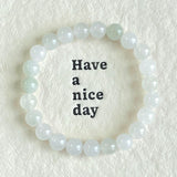 5Pcs 8mm Light Green Jade Crystal Bracelet Wholesale