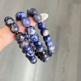 5Pcs 8mm Blue Sodalite Crystal Bracelet Wholesale