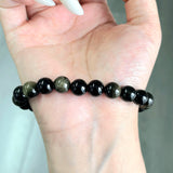 5Pcs 8mm Golden Obsidian Crystal Bracelet Wholesale