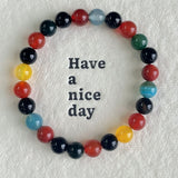 5Pcs 8mm Colorful Agate Crystal Bracelet Wholesale