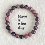 5Pcs 8mm Rhodonite Crystal Bracelet Wholesale