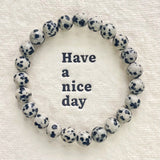 5Pcs 8mm Dalmatian Crystal Bracelet Wholesale