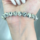 5Pcs 8mm Dalmatian Crystal Bracelet Wholesale
