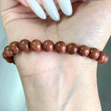 5Pcs 8mm Gold Sandstone Crystal Bracelet Wholesale