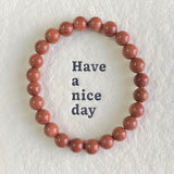 5Pcs 8mm Gold Sandstone Crystal Bracelet Wholesale