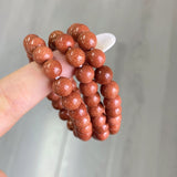 5Pcs 8mm Gold Sandstone Crystal Bracelet Wholesale