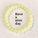 5Pcs 8mm Green Glow Crystal Bracelet Wholesale