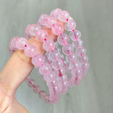 5Pcs 8mm Rose Quartz Crystal Bracelet Wholesale