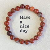 5Pcs 8mm Red Jasper Crystal Bracelet Wholesale