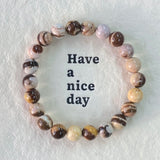 8mm Chocolate Zebra Jasper Crystal Bracelet Wholesale