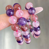 8mm Pink Triple Protection Crystal Bracelet Wholesale