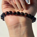 8mm Red Tiger Eye Crystal Bracelet Wholesale