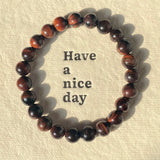 8mm Red Tiger Eye Crystal Bracelet Wholesale