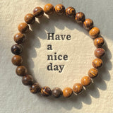 8mm Calligraphy Jasper Crystal Bracelet Wholesale