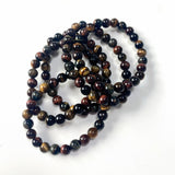 8mm Triple Tiger Eye Red Tiger Eye Blue Tiger Eye Yellow Tiger Eye Crystal Bracelet Wholesale