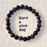 8mm Triple Tiger Eye Red Tiger Eye Blue Tiger Eye Yellow Tiger Eye Crystal Bracelet Wholesale
