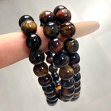 8mm Triple Tiger Eye Red Tiger Eye Blue Tiger Eye Yellow Tiger Eye Crystal Bracelet Wholesale