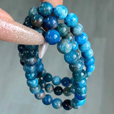 8mm Blue Apatite Crystal Bracelet Wholesale