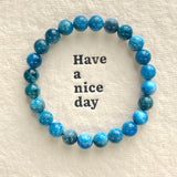 8mm Blue Apatite Crystal Bracelet Wholesale