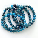 8mm Blue Apatite Crystal Bracelet Wholesale