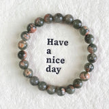 8mm Pink Green Flower  Crystal Bracelet Wholesale